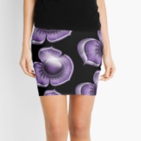 Purple Flower Model Skirt