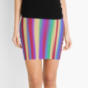 colorful stripes skirt front