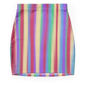 colorful stripes skirt isolated