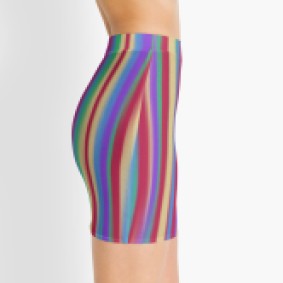 colorful stripes skirt side