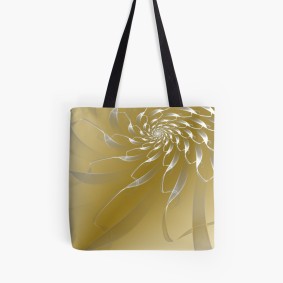 gold lace tote